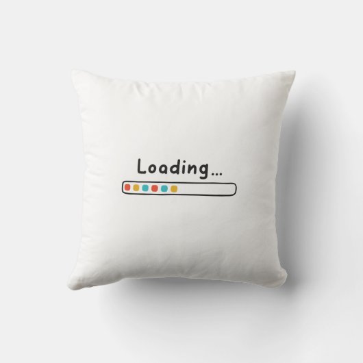 Kute Design Pa Jokes Loading for Vaderdag Kussen (Achterkant)