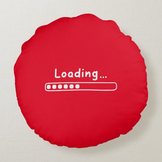 Kute Design Pa Jokes Loading for Vaderdag Rond Kussen (Achterkant)