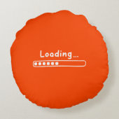 Kute Design Pa Jokes Loading for Vaderdag Rond Kussen (Achterkant)