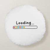 Kute Design Pa Jokes Loading for Vaderdag Rond Kussen (Achterkant)