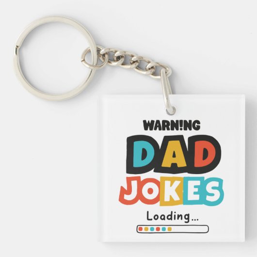 Kute Design Pa Jokes Loading for Vaderdag Sleutelhanger (voorkant)