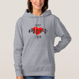 Kute Design Text Beste Mam ooit met hartslag Hoodie