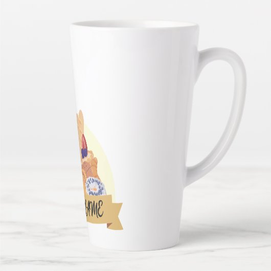 Kute dessert Brood bakkerij, aangepaste naam Latte Mok (Rechts)