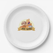 Kute dessert Brood bakkerij, aangepaste naam Papieren Bordje (Voorkant)