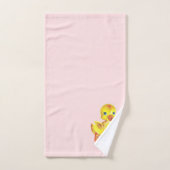 Kute deuken op lichtroze doekset bad handdoek (Handdoek)