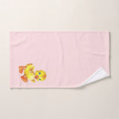 Kute deuken op lichtroze doekset bad handdoek (Handdoek)
