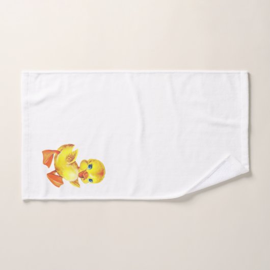 Kute deuken op witte doekset bad handdoek (Handdoek)