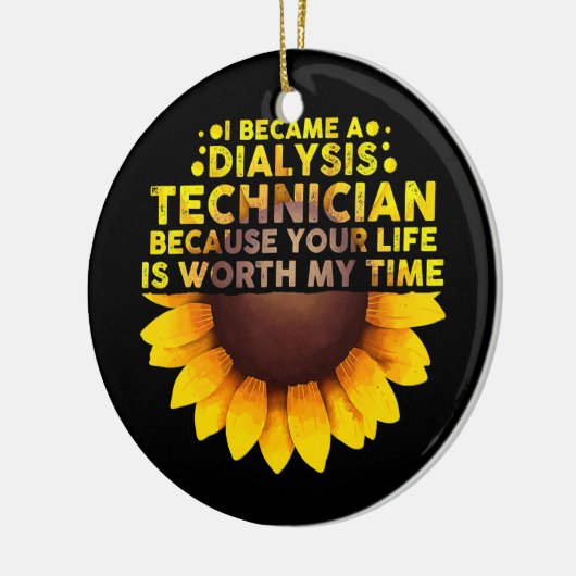 Kute dialyse-technicus voor mannen keramisch ornament (Links)