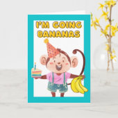 Kute die Bananen over je verjaardag gaat met Joke Kaart (Gele Bloem)
