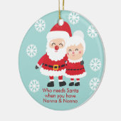 Kute die de Kerstman nodig heeft. Nonna & Nonno Gr Keramisch Ornament (Links)