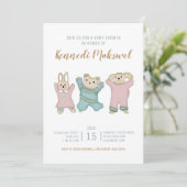 Kute dieren | BABY SHOWER Kaart (Staand voorkant)