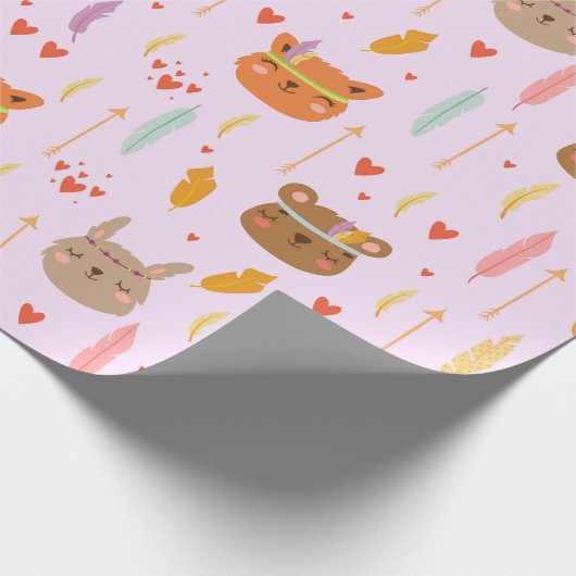 Kute dieren cadeaupapier (Hoek)