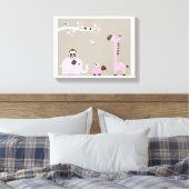 Kute dieren canvas afdruk (Insitu (Slaapkamer))