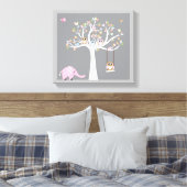 Kute dieren canvas afdruk (Insitu (Slaapkamer))