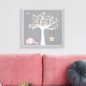 Kute dieren canvas afdruk (Insitu (Woonkamer))