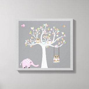Kute dieren canvas afdruk