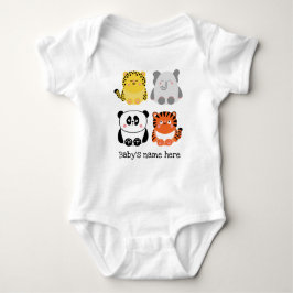 Kute dieren gepersonaliseerde baby lichaamskostuum romper