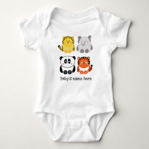 Kute dieren gepersonaliseerde baby lichaamskostuum romper