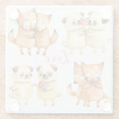 Kute dieren glazen onderzetter (Achterkant)