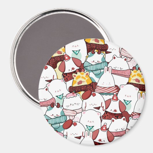 Kute dieren magneet (Voorkant / Achterkant)