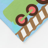 Kute dieren op treinvliegenbank fleece deken (Hoek)