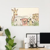 Kute dieren poster (Thuiskantoor)