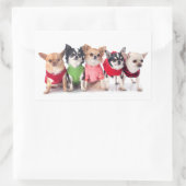 Kute dieren rechthoekige sticker (Tas)