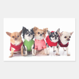 Kute dieren rechthoekige sticker