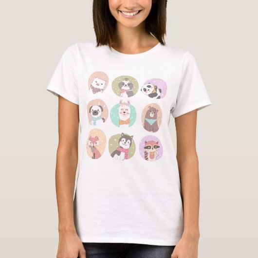 Kute dieren t-shirt (Voorkant)