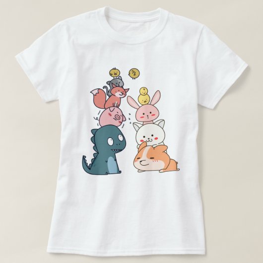 Kute dieren t-shirt (Design voorkant)