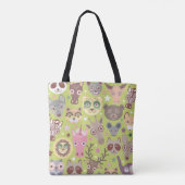 Kute dieren tote bag (Achterkant)