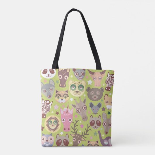 Kute dieren tote bag (Achterkant)