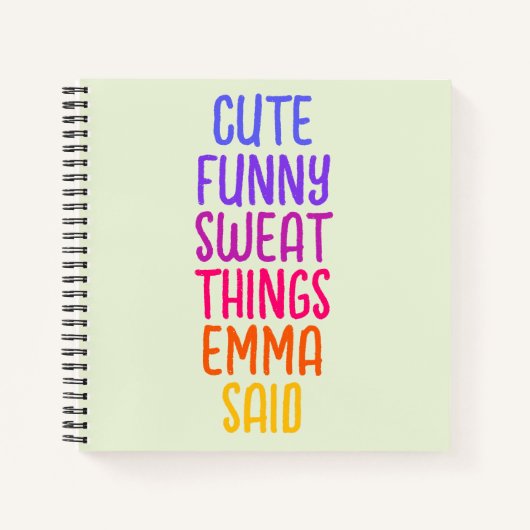 Kute Dingen Mijn Kind zei Notitieboek voor persoon (Voorkant)