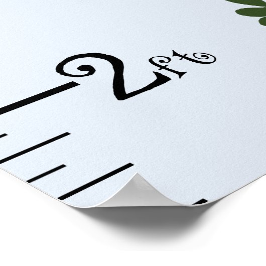 Kute Dinosaur Growth Chart Keep at 8x44! Poster (Hoek)