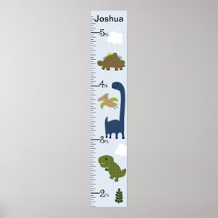 Kute Dinosaur Growth Chart Keep at 8x44! Poster