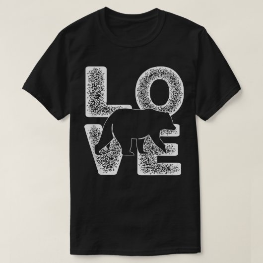 Kute Distress I Love Beer Idee for Dierenvrienden T-shirt (Design voorkant)