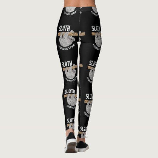 Kute Distsed Sleuf Running Team Leggings (Achterkant)