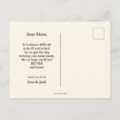 Kute Dog en behandelingen komen snel goed Briefkaart (Achterkant)