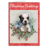 Kute  Dog-kerstgroet (Voorkant)