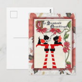 Kute Dog-kerstgroet Briefkaart (Voorkant / Achterkant)