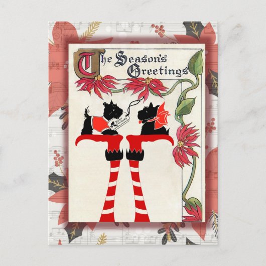 Kute Dog-kerstgroet Briefkaart (Voorkant)