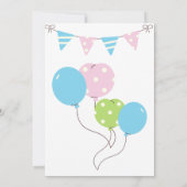 Kute dog naast blauw nummer één Eerste verjaardag Bedankkaart (Achterkant)