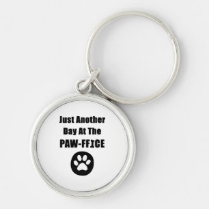 Kute Dog Paw Pun, nog een dag op het kantoor Sleutelhanger