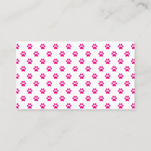 Kute Dog Pet Grooming Service Pw Print Visitekaartje (Achterkant)