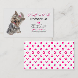 Kute Dog Pet Grooming Service Pw Print Visitekaartje