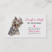 Kute Dog Pet Grooming Service Pw Print Visitekaartje (Voorkant)
