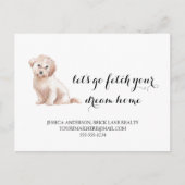 Kute Dog Real Estate Kopen Marketing Briefkaart (Voorkant)