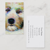 Kute dog schattig aanzicht leuk, kleurrijk kunstsc visitekaartje (Voorkant / Achterkant)