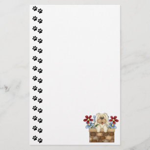 Kute Dog Stone Wall Stationery Briefpapier