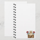 Kute Dog Stone Wall Stationery Briefpapier (Voorkant / Achterkant)